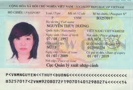 Trang chính hộ chiếu phổ thông 